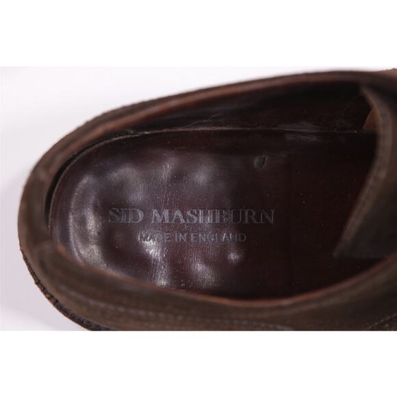 Sid Mashburn Brown Suede Wingtip Oxford Dress Shoes Made in England UK 10.5